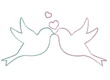 Stickdatei - Tauben Doodle